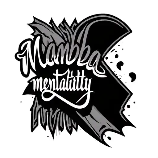 lettering "mamba mentality" tattoo design idea