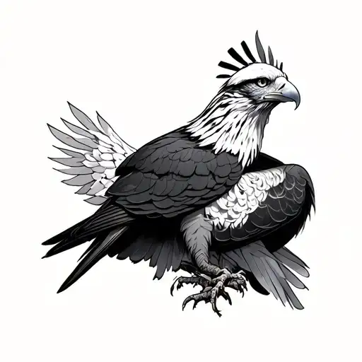 Adler with stable tattoo design idea