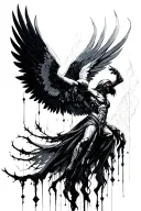 cyberpunk Icarus Fall tattoo design idea
