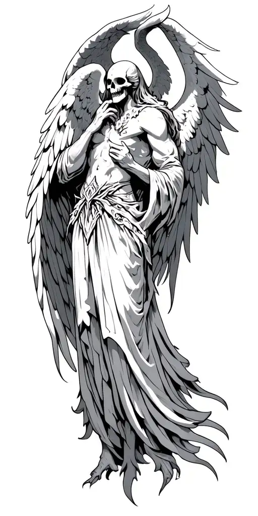 azrael angel of death tattoo design idea