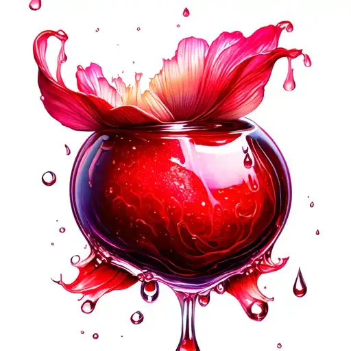 butt, milk droplets tattoo design idea