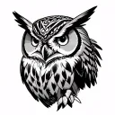 Native American Owl tattoo design idea