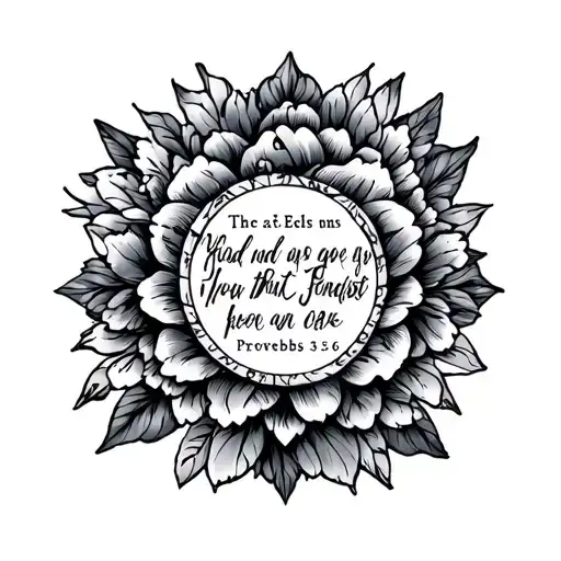 Proverbs 3:5-6 tattoo design idea