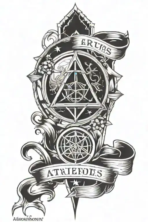 House atreides sigil and motto tattoo design idea