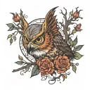 I never saw a wild thing sorry for itself bird branch  tattoo design idea