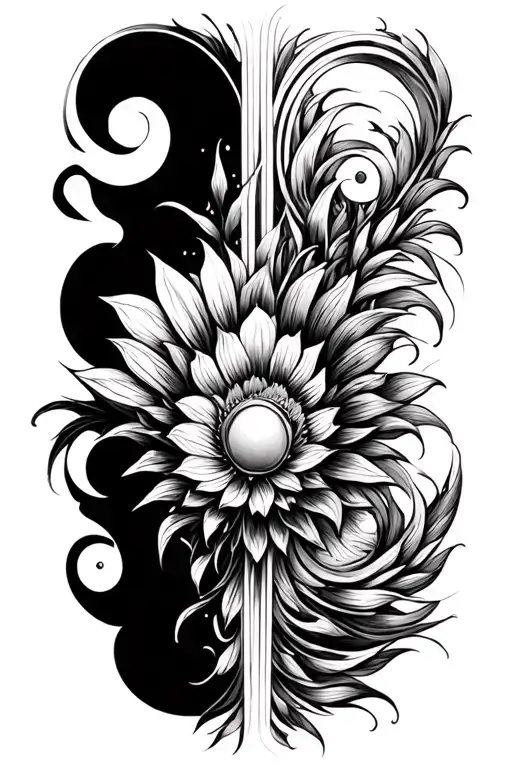 symmetric along vertical axis tattoo design idea