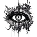 Eldritch Eye + Alucard hellsing anime tattoo design idea