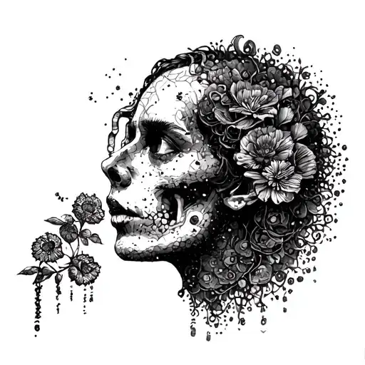 borne alone and died alone tattoo design idea