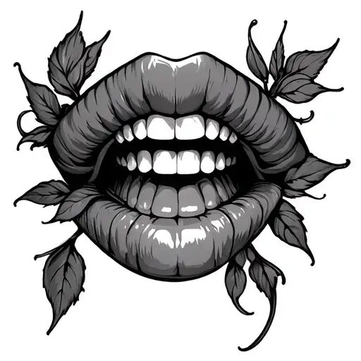 Throat tattoo design idea