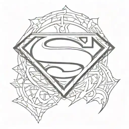 Superman logo tattoo design idea