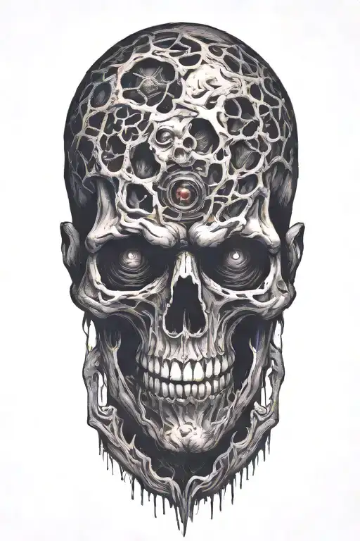 Bipolar incorporating horror elements tattoo design idea