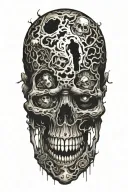 Bipolar incorporating horror elements tattoo design idea