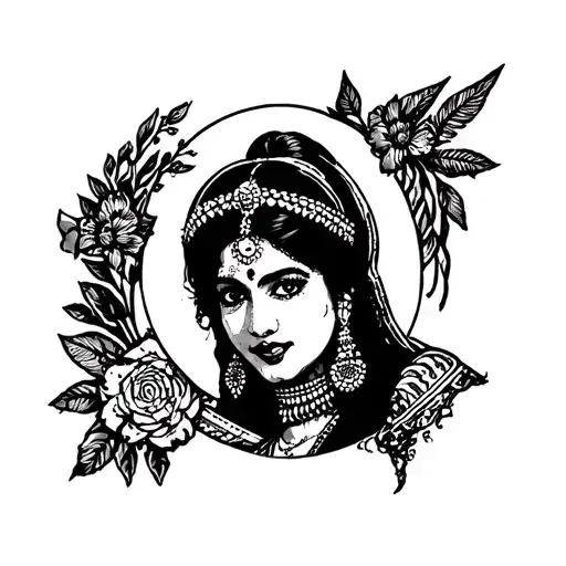 90s bollywood movies and music tattoo design idea