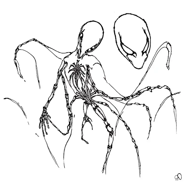 symbiote taking over my body tattoo design idea