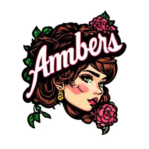 ambers name tattoo tattoo design idea