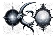 Capricorn, Gemini, Pisces and Libra constellation tattoo design idea