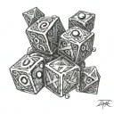 Dnd Dice tattoo design idea