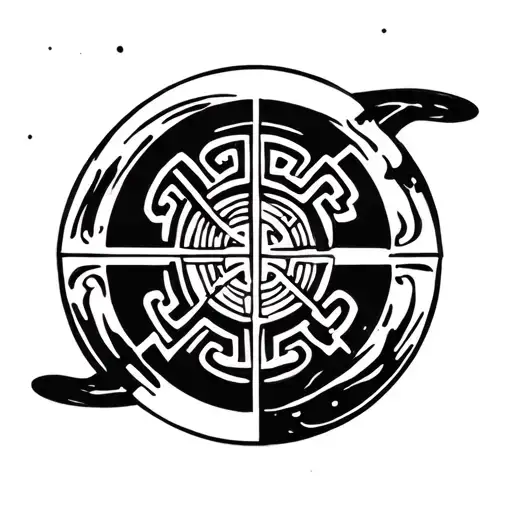chinese bagua symbols into the body tattoo design idea
