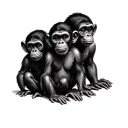 3 Wise Monkeys tattoo design idea