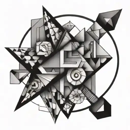 Cubism tattoo design idea