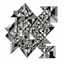 Cubism tattoo design idea