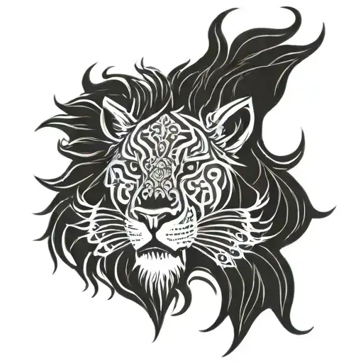 iran lion king sun tattoo design idea