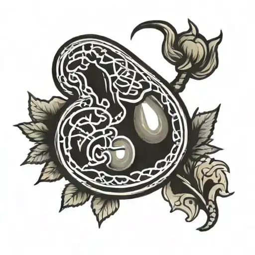 kidney tattoo design idea