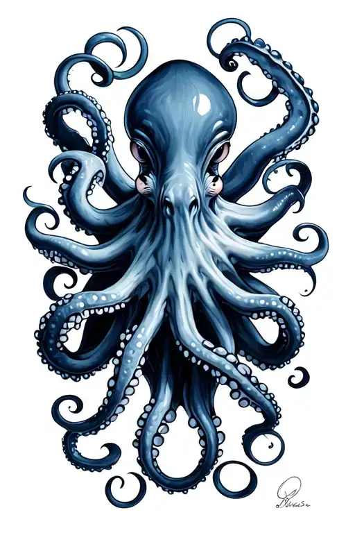 blue ringed octopus tentacles tattoo design idea