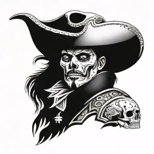  Spanish conquistador with a skull face tattoo tattoo design idea