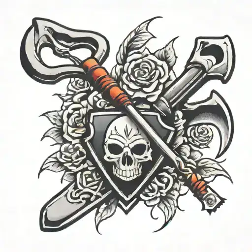 shovel tattoo design idea
