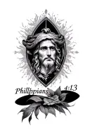 Philippians 4:13 tattoo design idea