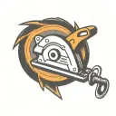 circular saw tattoo design idea