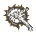 circular saw tattoo design idea