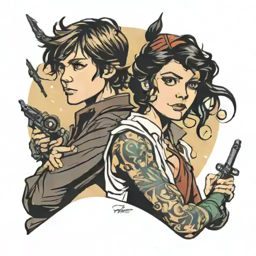 Star wars Peter Pan tattoo design idea