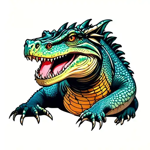 Komodo Dragon tattoo design idea