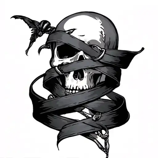 goth bondage tattoo design idea