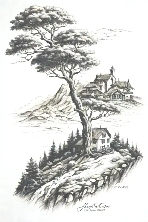  I lift up my eyes to the hills.From where does my help come? My help comes from the Lord,who made heaven and earth. htt tattoo design idea