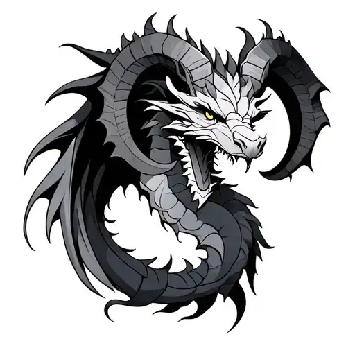 Aries Dragon tattoo design idea