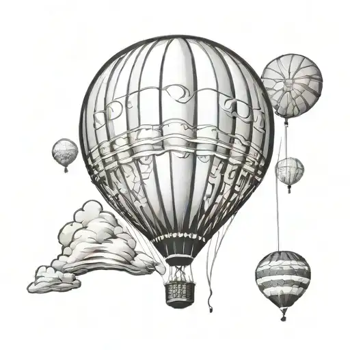 Balloon tattoo design idea