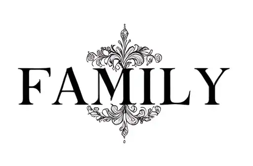 "Family" tattoo design idea