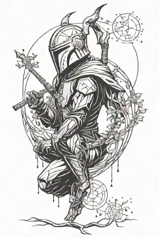 Willow tree, taurus constellation, Mandalorian with Grogu tattoo design idea