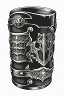 armor gauntlet   tattoo design idea
