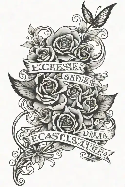 Ecclesiastes 3:4-5 quote tattoo design idea