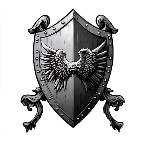 St Michael Shield tattoo design idea