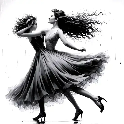 Dancing In The Rain tattoo design idea