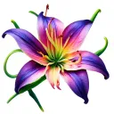 bite mark with spider lily tattoo design idea