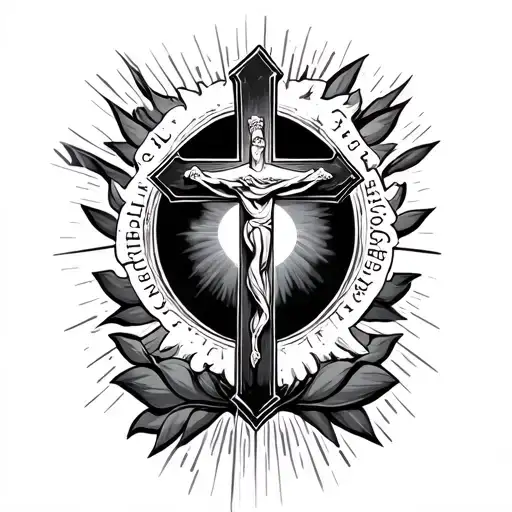I can do all things through Christ who strengthens with cross  tattoo design idea