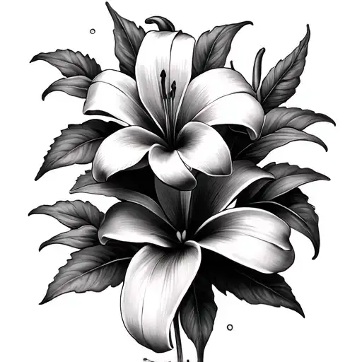 small medium under boob tattoo lilly flowers minimalisic tattoo design idea