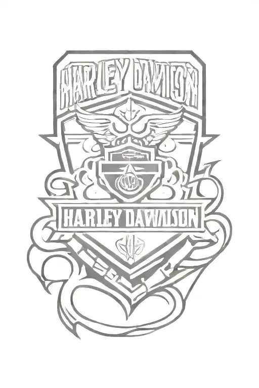 Harley Davidson logo tattoo design idea