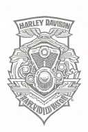 Harley Davidson logo tattoo design idea